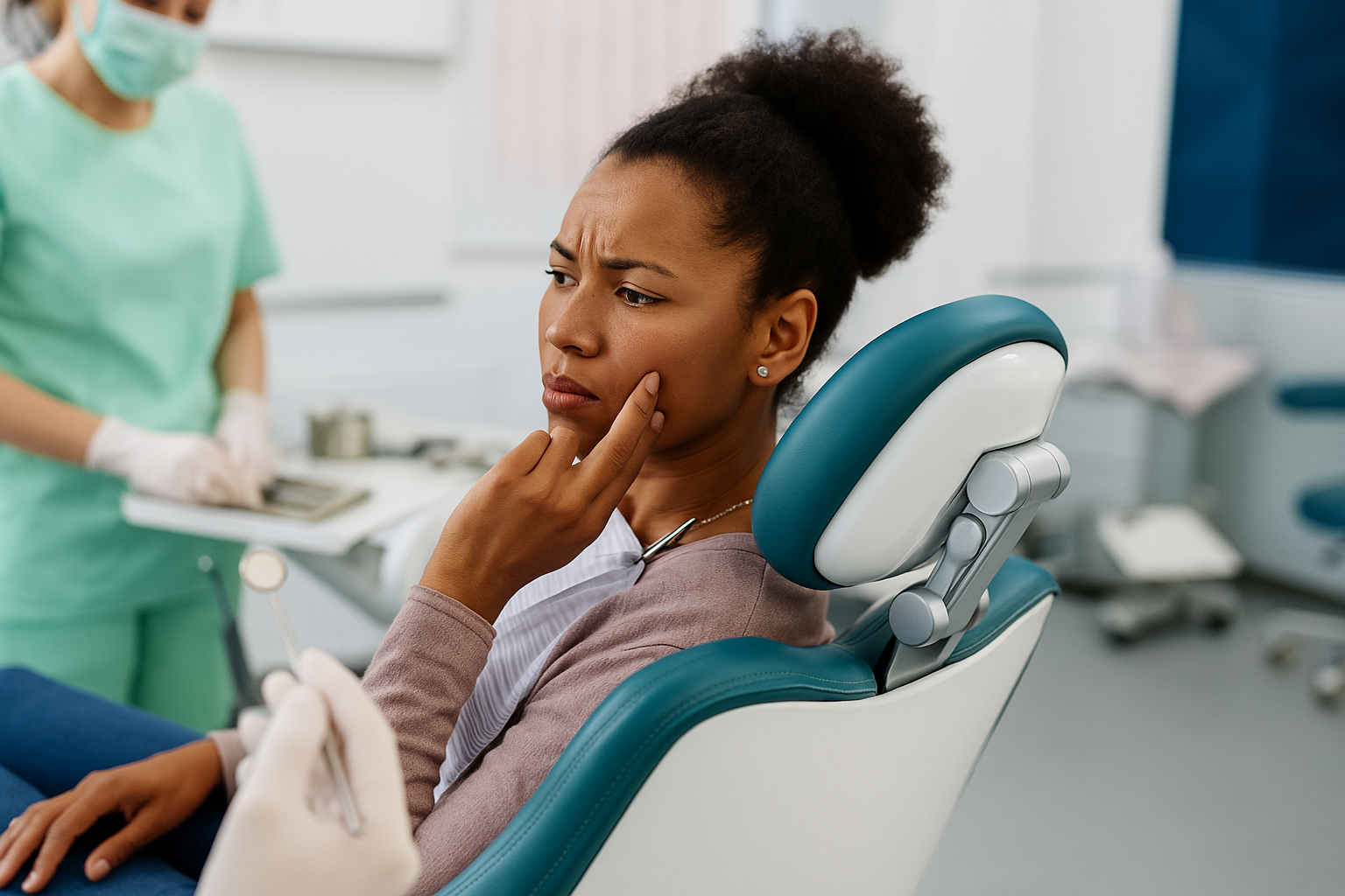 Emergency dentist in Reno fitting a temporary crown after damage